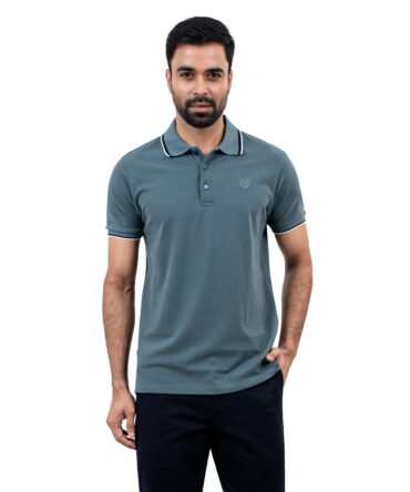 FarFashion Olive Color Solid Half Sleeve Polo Shirt