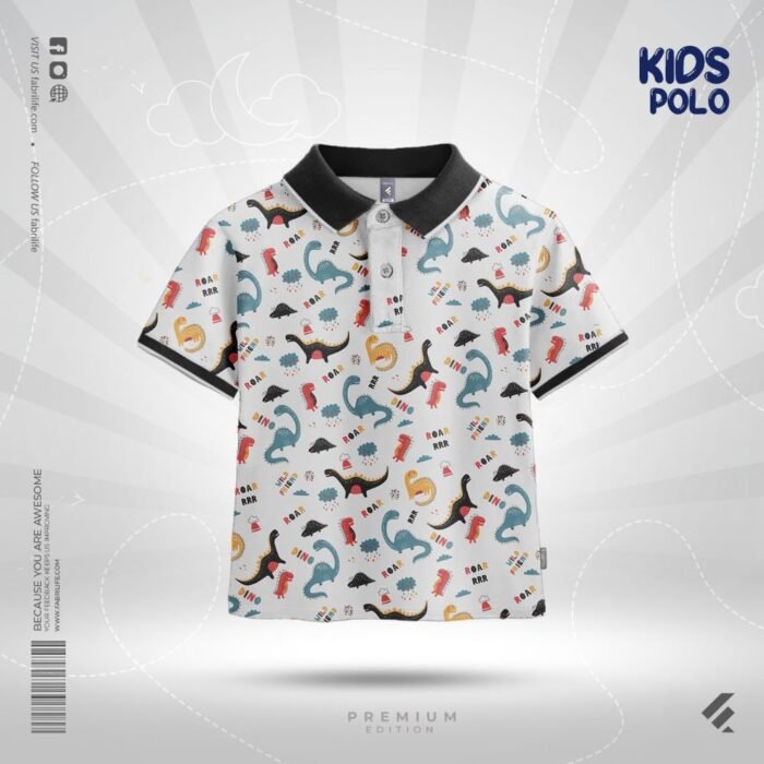 Kids Premium Polo T-Shirt - Wild Friends - Image 1