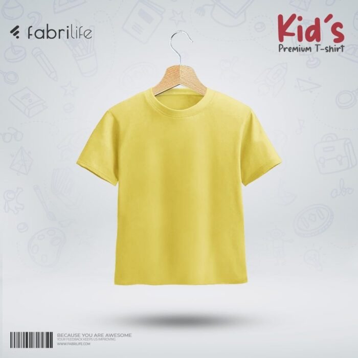 Kids Premium Blank T-Shirt - Yellow - Image 1