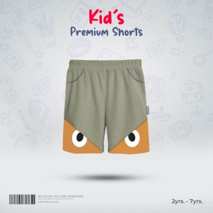 Kids Premium Cotton Shorts - Eye Ball