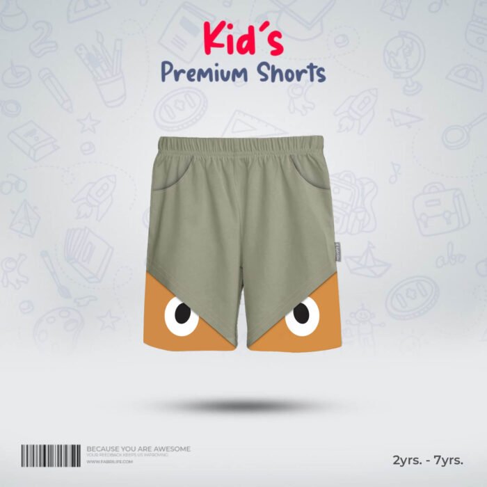 Kids Premium Cotton Shorts - Eye Ball - Image 1
